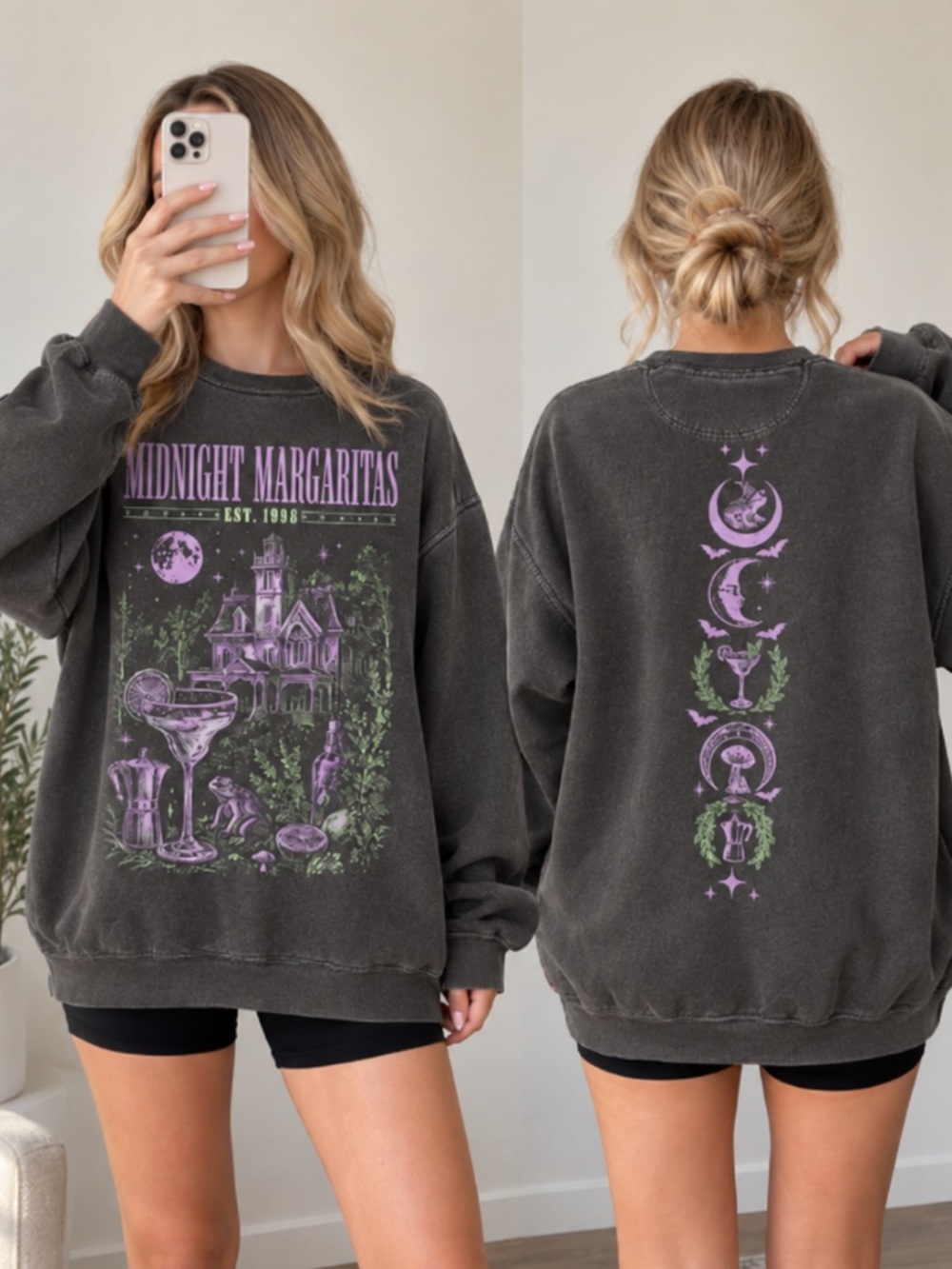 Midnight Margaritas Sweatshirt, Practical Magic Witchy, Halloween Sweatshirt
